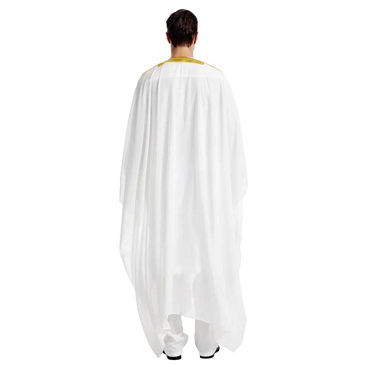 Islamic Clothing Men Robe Arabic Costumes Kaftan Muslim Man Moroccan Casual Long Dress Striped Robe Middle East National Costume