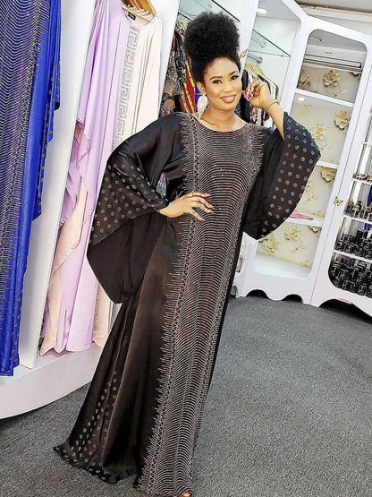 Vintage Kaftan Dubai Abaya Turkey Muslim Fashion Dress Islamic Clothing Flare Sleeve Maxi African Dresses For Women Vestidos