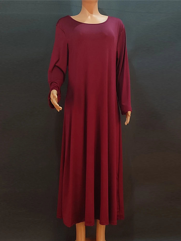 Elegant Chiffon Boubou Muslim Abaya Set | 2 PCS Dubai Turkey Maxi Dress | Islamic Caftan Marocain