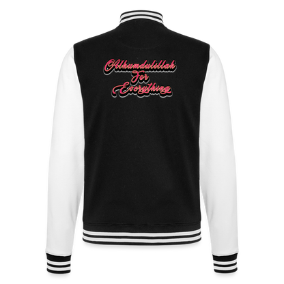 College Sweat Jacket - black/white