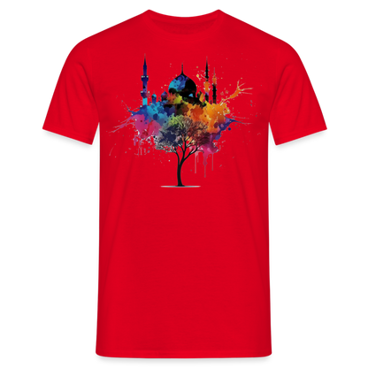 Men's T-Shirt peace masjid - red