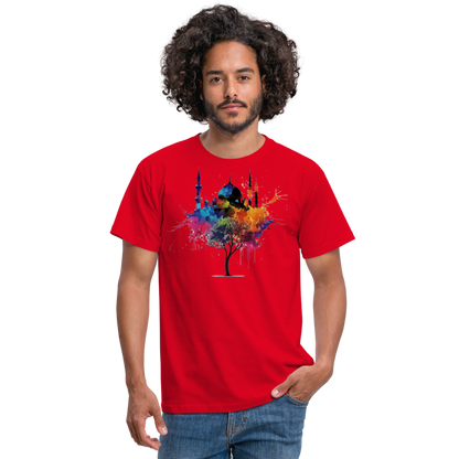 Men's T-Shirt peace masjid - red