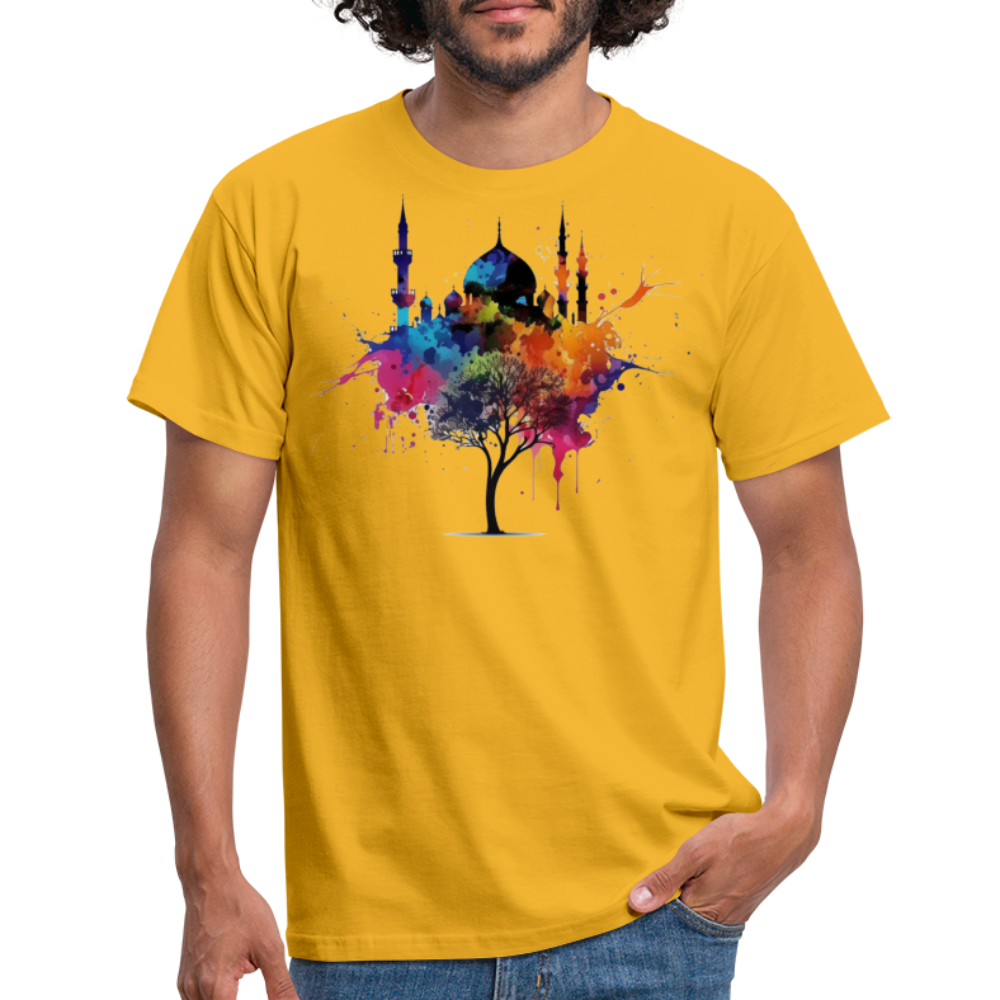 Men's T-Shirt peace masjid - yellow