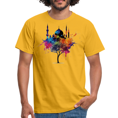 Men's T-Shirt peace masjid - yellow