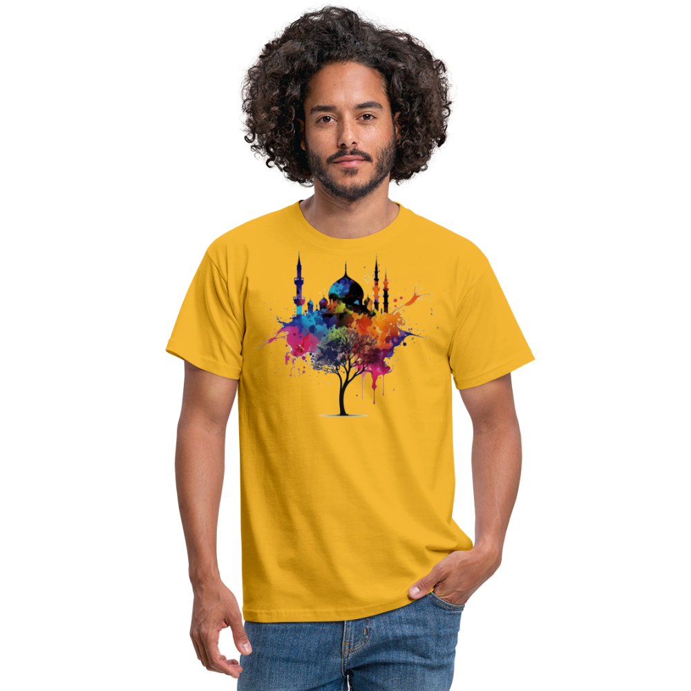 Men's T-Shirt peace masjid - yellow