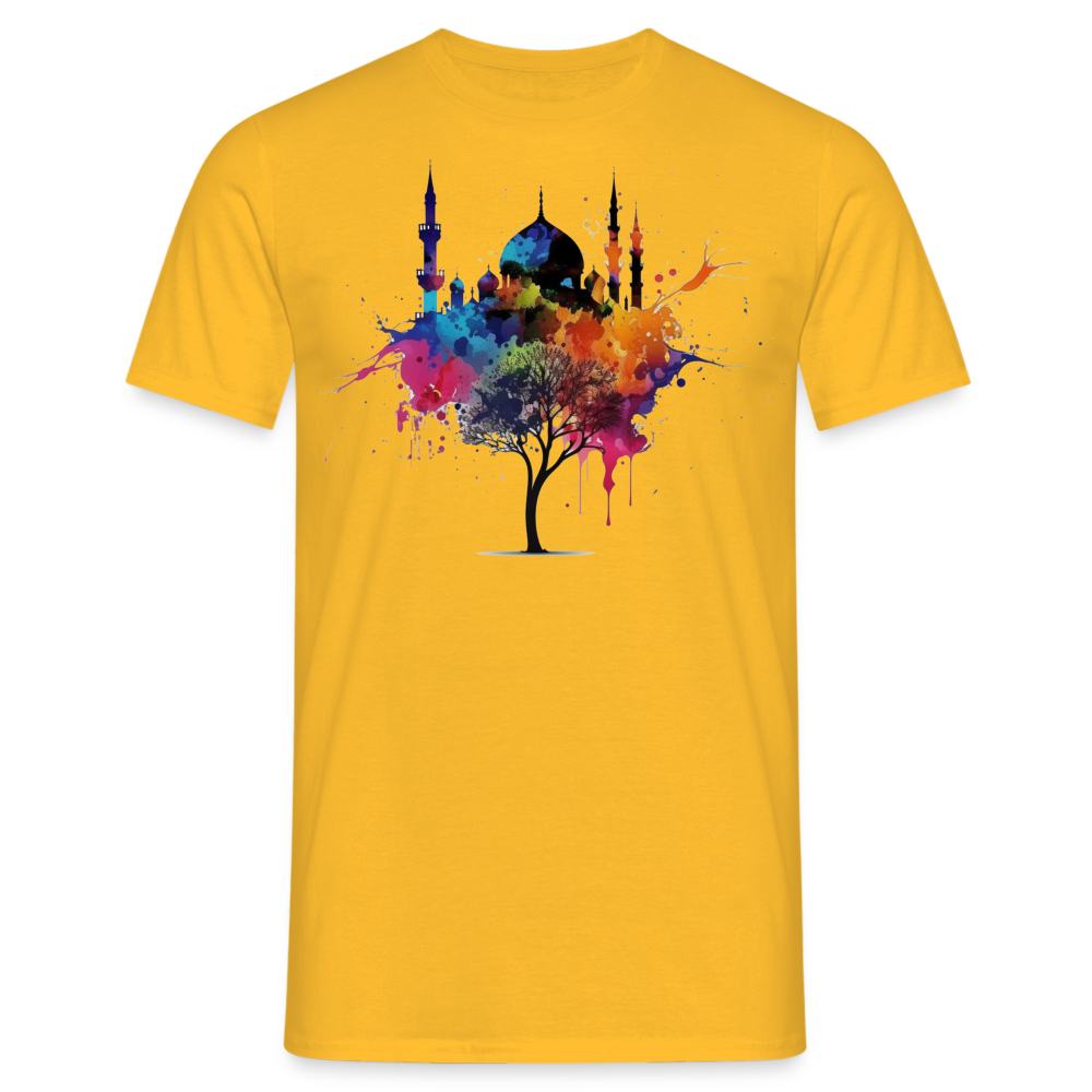 Men's T-Shirt peace masjid - yellow