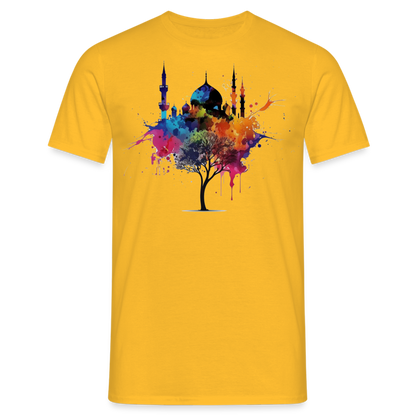 Men's T-Shirt peace masjid - yellow