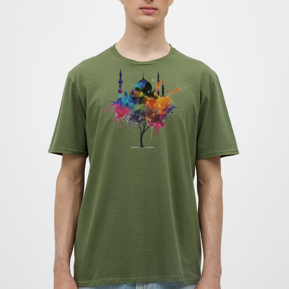 Men's T-Shirt peace masjid - military green