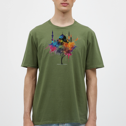 Men's T-Shirt peace masjid - military green