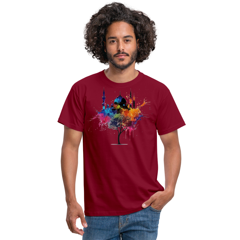 Men's T-Shirt peace masjid - brick red